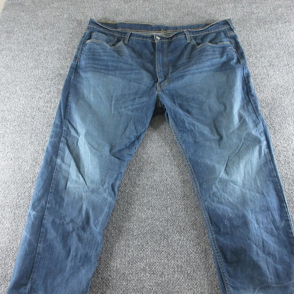 Levis 502 Jeans Mens 46x26 Blue Tapered Medium Wash Big Tall Stretch Denim
